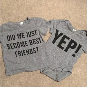 Brothers/sibling/sisters matching outfits 2T/3-9mo